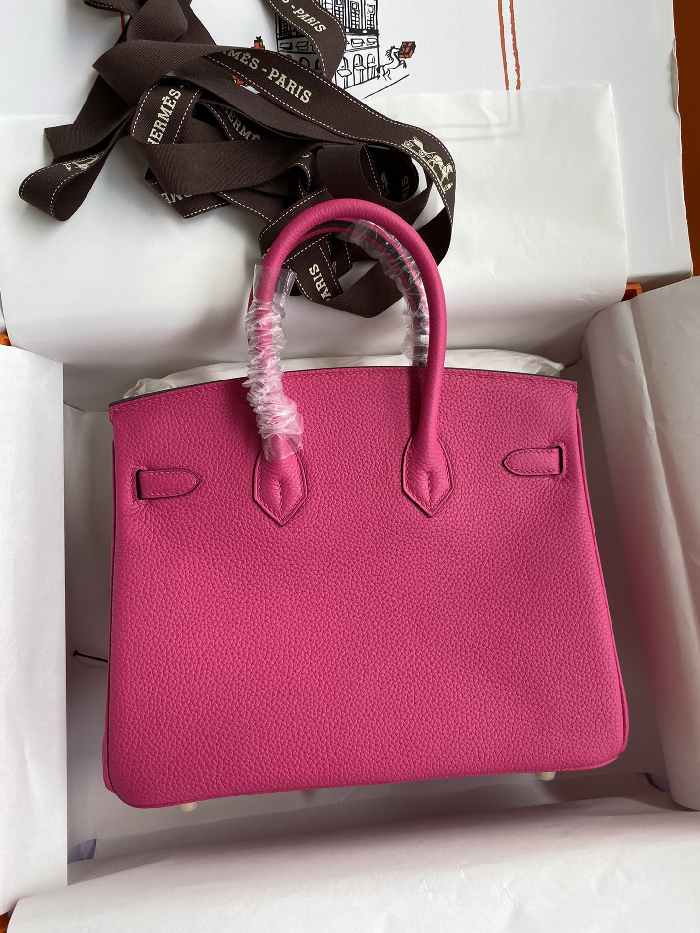 Hermes Birkin 25CM Togo Leather Handbag Rose Pink